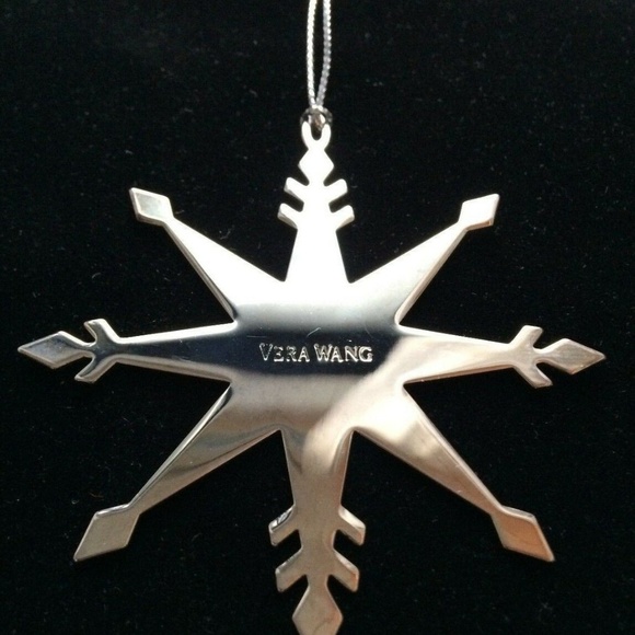 VERA WANG Silver Snowflake 8 Point Ornament 3" HTF - Picture 5 of 7